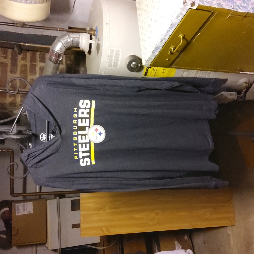 Women's '47 Pittsburgh Steelers Long Sleeve Hooded T-Shirt